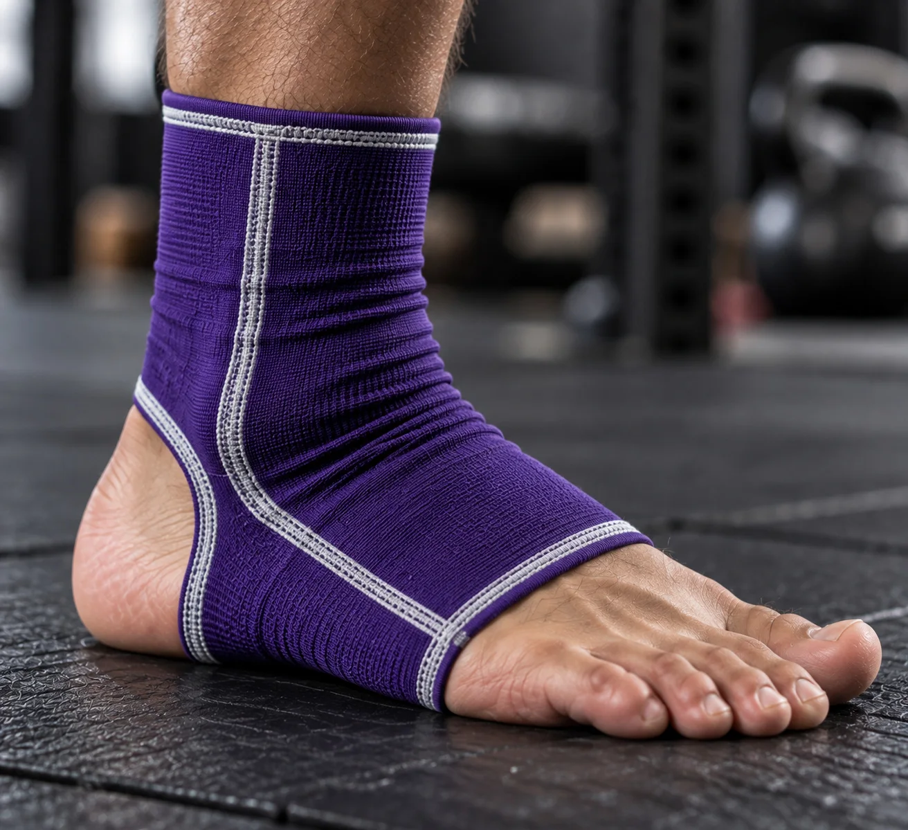 Purple ankle support close-up product view