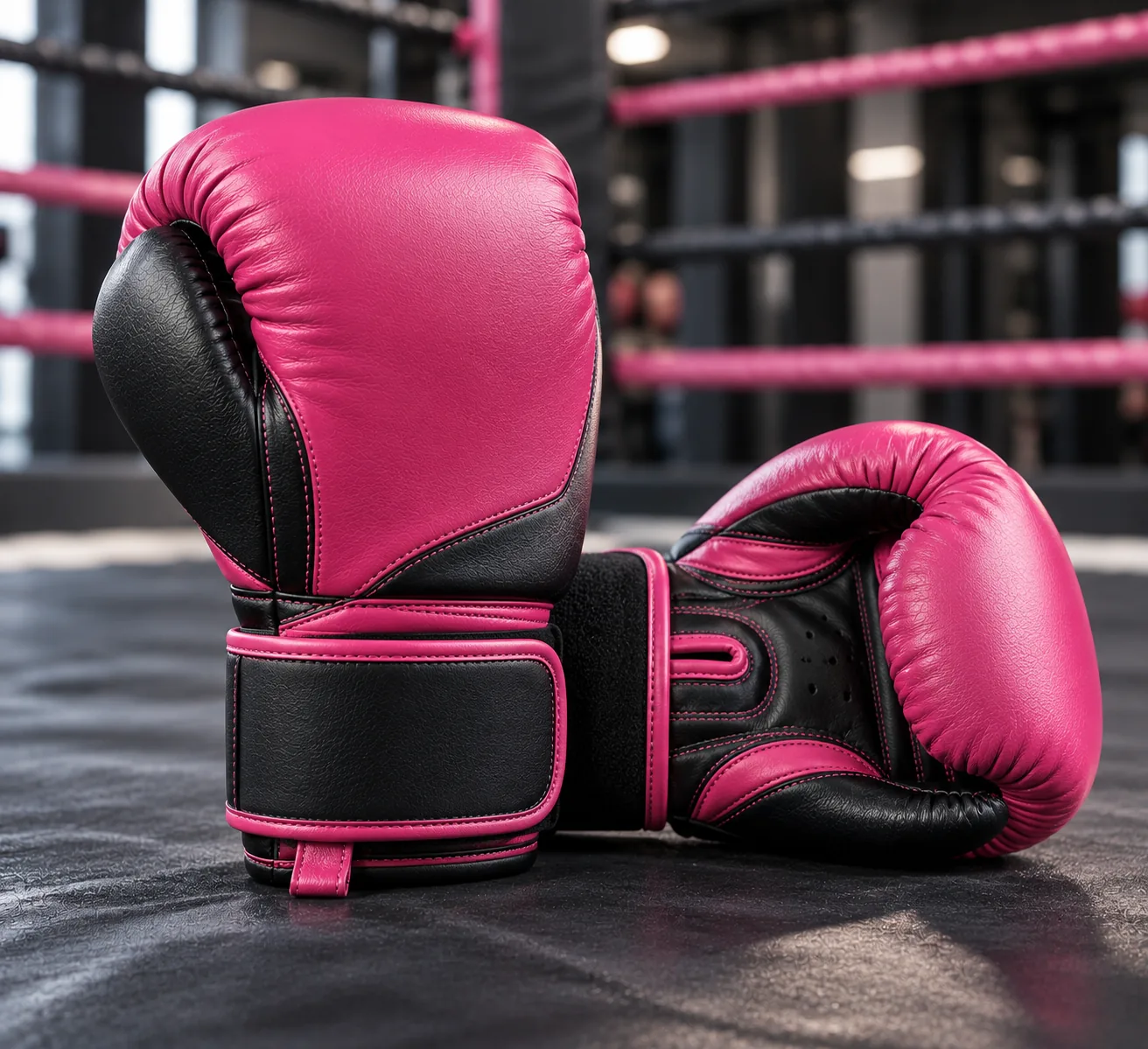 Pink and black junior boxing gloves girls collection product photo