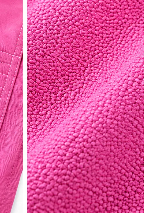 Pink pearl weave gi fabric close-up